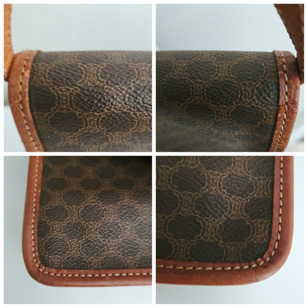 Authentic CELINE Macadam Pochette Clutch Crossbody Wallet WOC Shoulder Bag - Picture 15 of 16